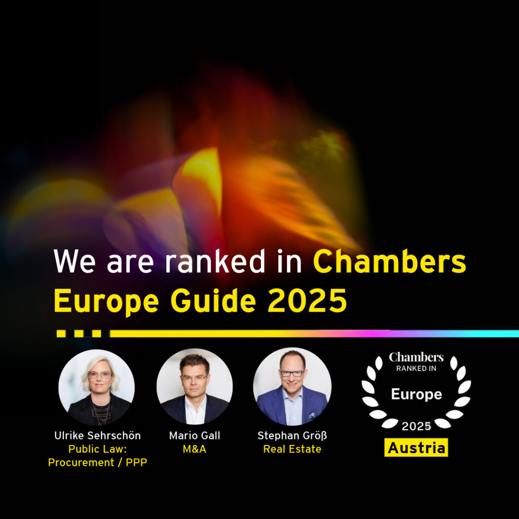 EY Law Chambers 2025 Austria - Ulrike Sehrschoen, Mario Gall, Stephan Groess, Chambers Real Estate Austria 2025, Chambers M&A Austria 2025, Chambers Public Law 2025 Austria
