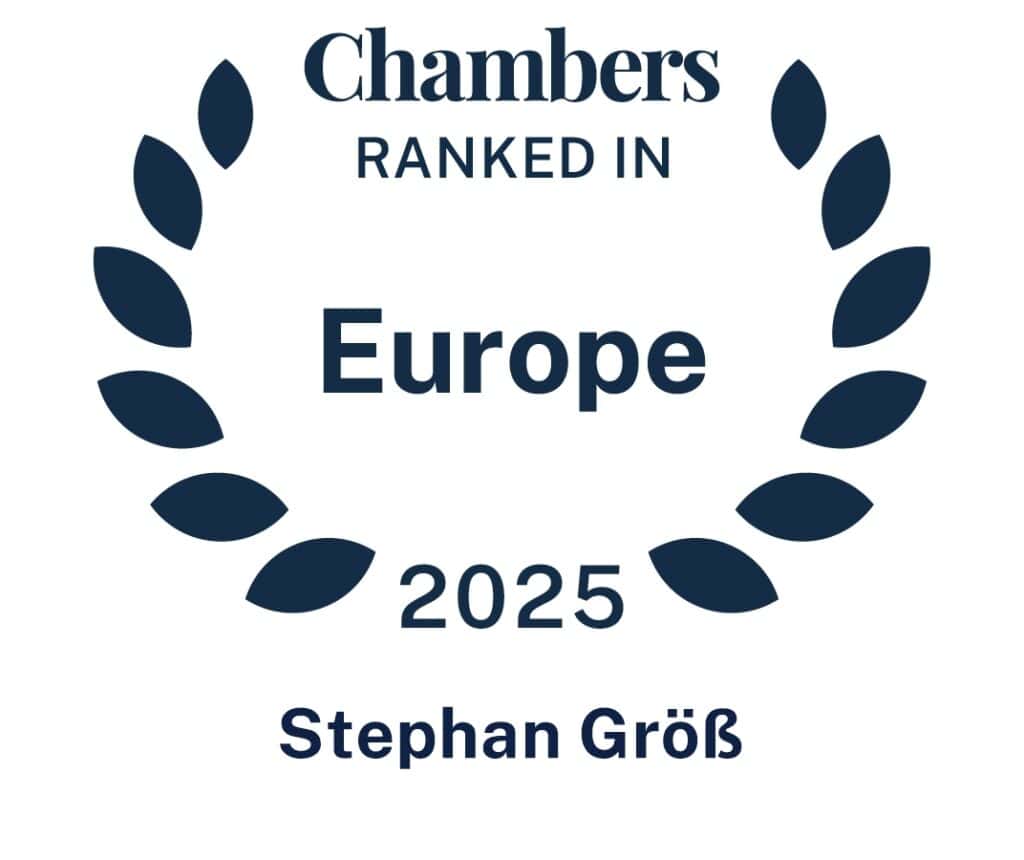 Chambers Europe Ranking real Estate 2025 - EY Law partner Stephan Größ