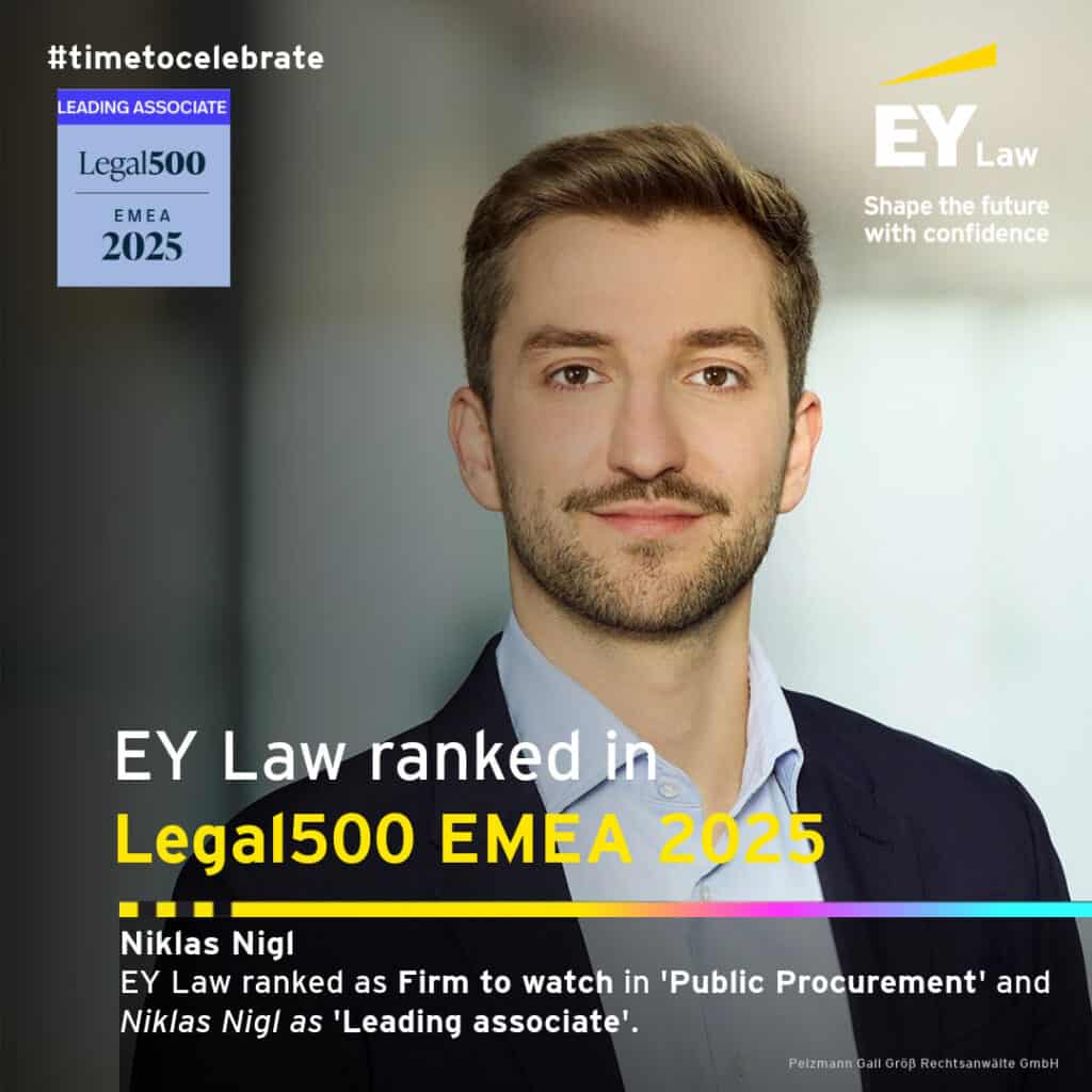 NIklas Nigl - Procurement public law austria leading associate EY Law Austria Leading Associate Legal 500 Emea ranking